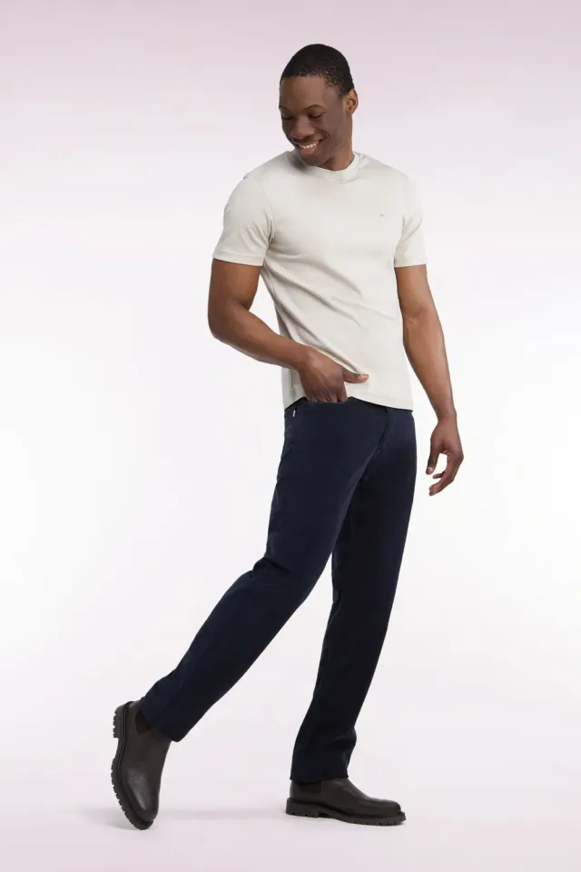 Eden Park Legend Rugby pantalon velours marine 5 poches droit