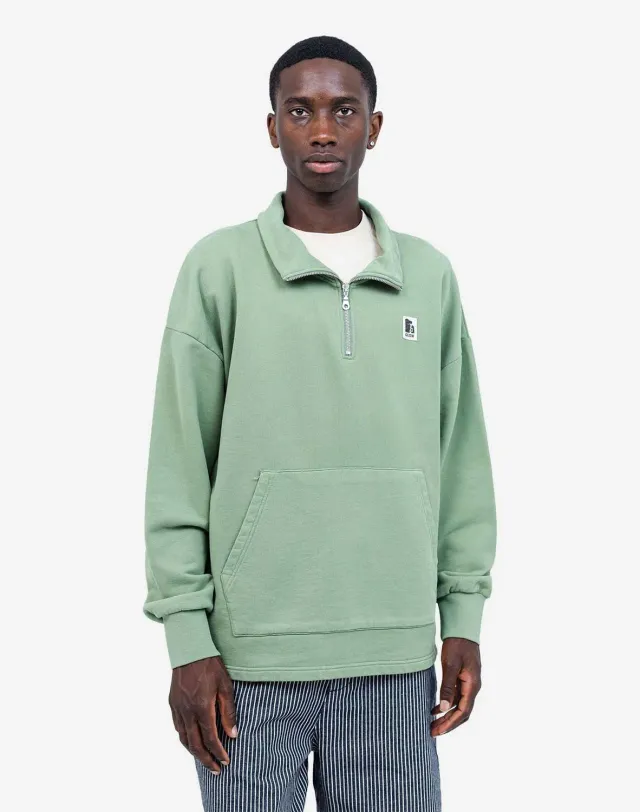 OLOW Bernex sweat vert sauge coton bio