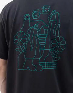 Olow Simple Life t-shirt noir ample coton bio