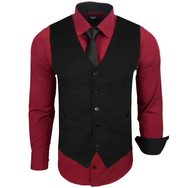 Subliminal Mode RN33 chemise cravate gilet homme