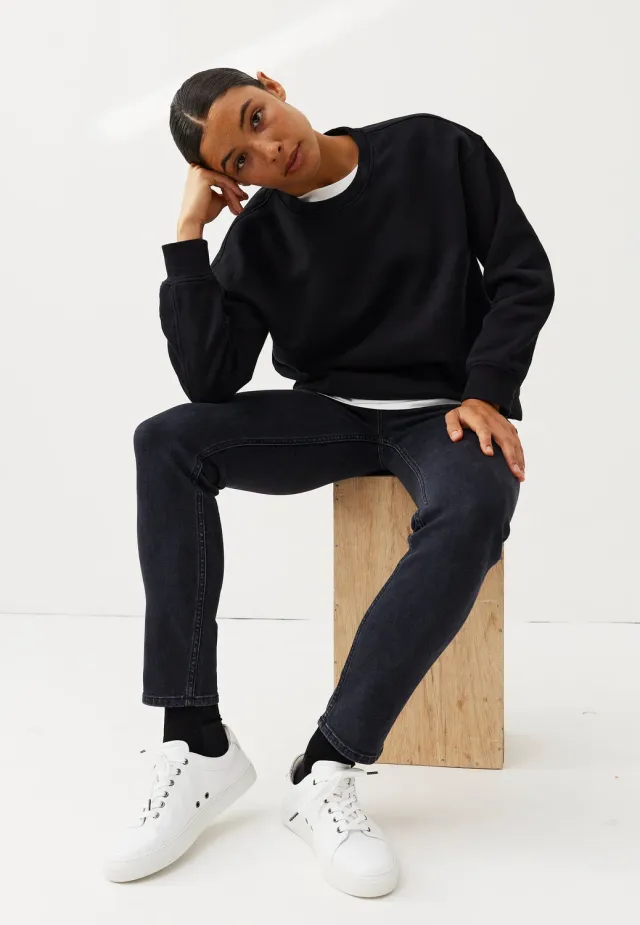 Loom Le jean slim noir coton bio
