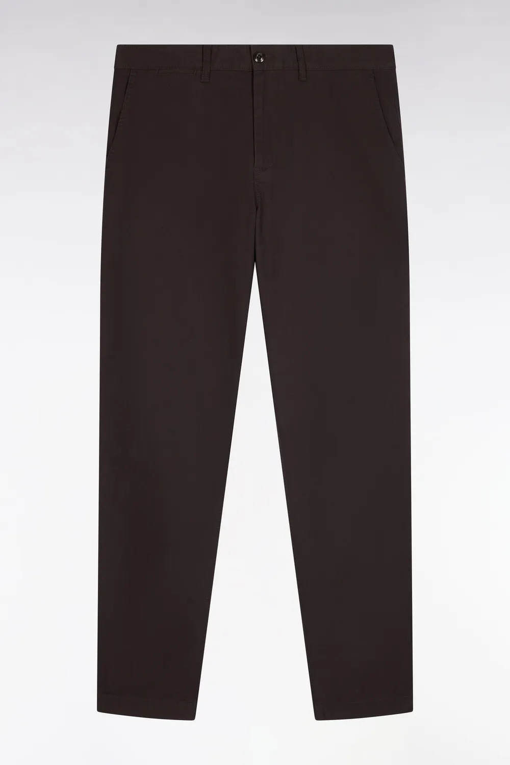 Eden Park Legend chino piqué coton stretch marron regular
