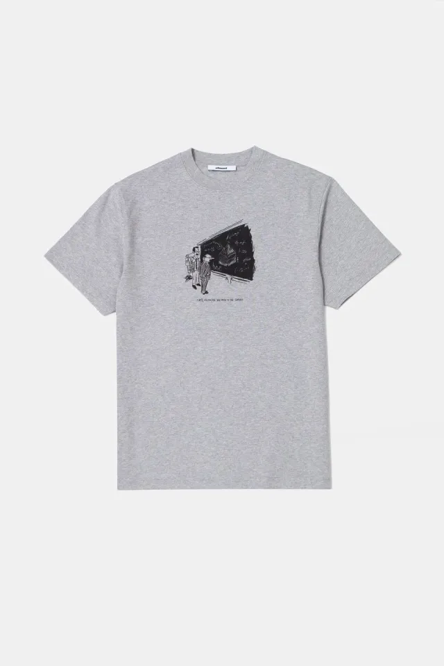 Edmmond Studios Math t-shirt homme gris chiné imprimé