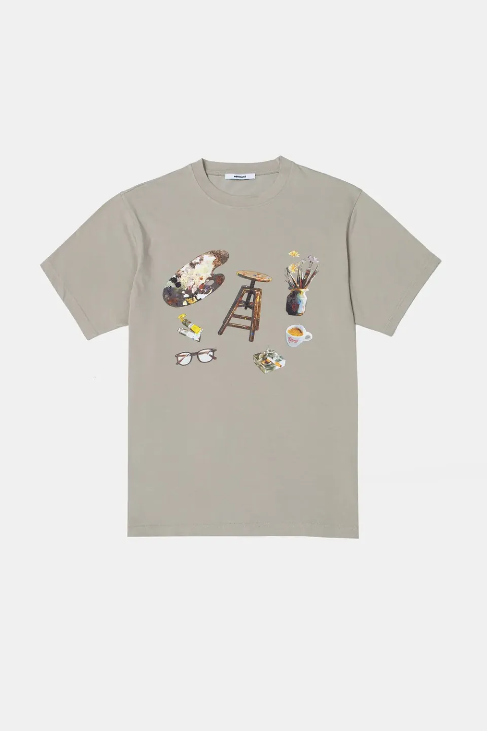Edmmond Studios Still t-shirt taupe 190g imprimé atelier