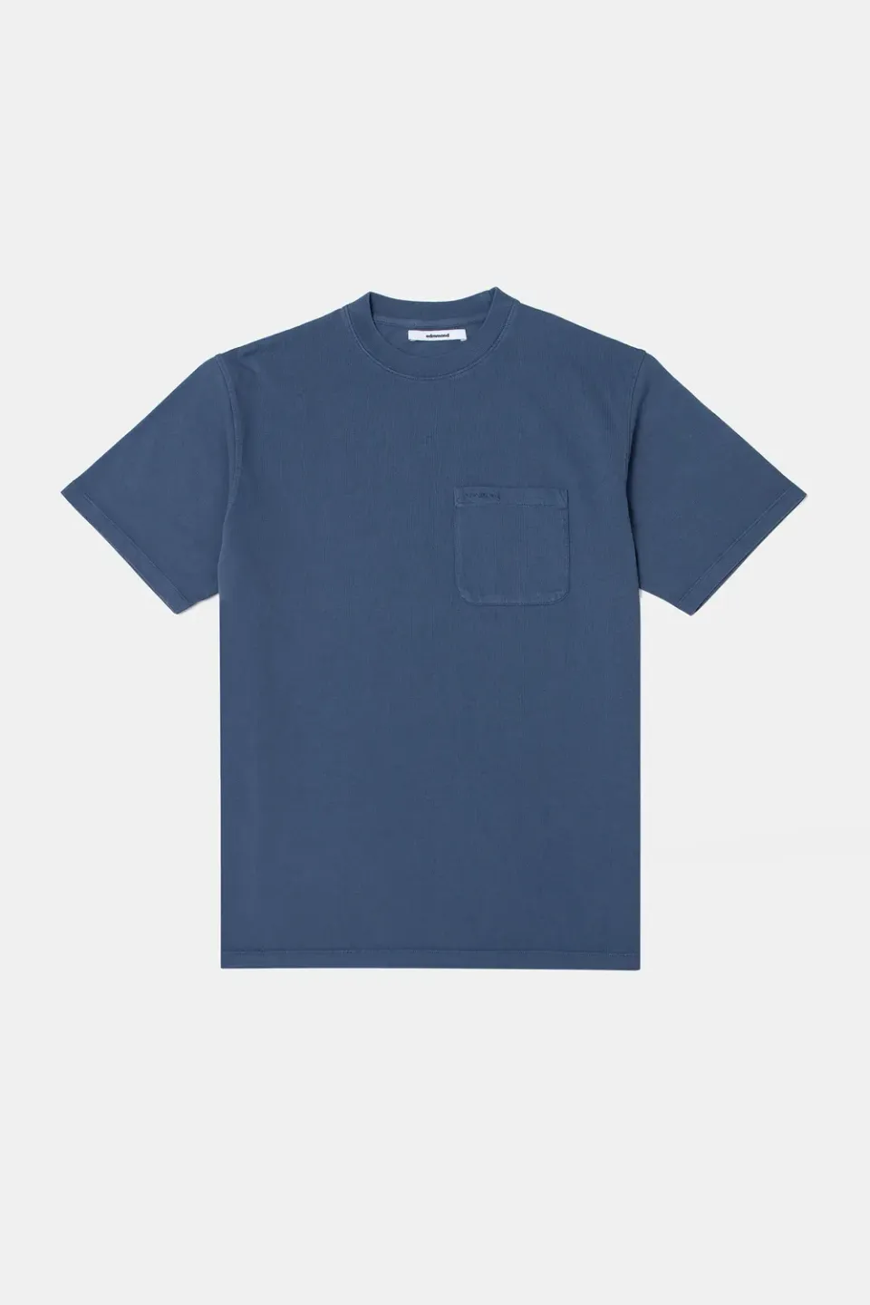Edmmond Studios Mini Logo Plain Dk Blue t-shirt bleu stonewash