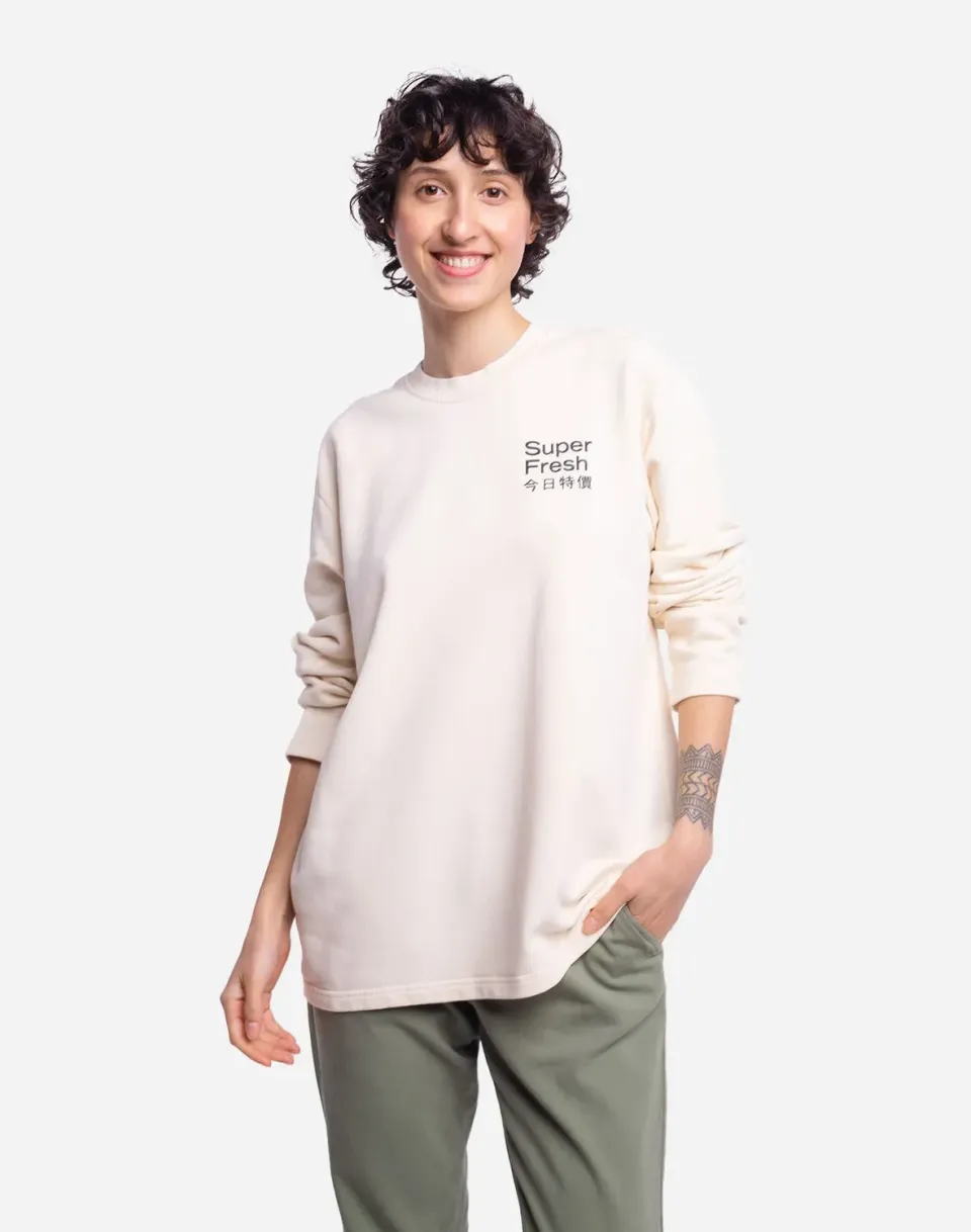 OLOW Super Fresh sweat ivoire coton bio