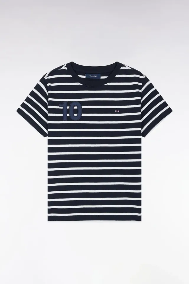 Eden Park H26MAITC0022 t-shirt enfant rayé marine coupe droite