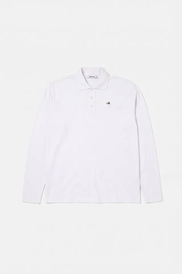 Edmmond Studios Duck Polo LS polo blanc piqué manches