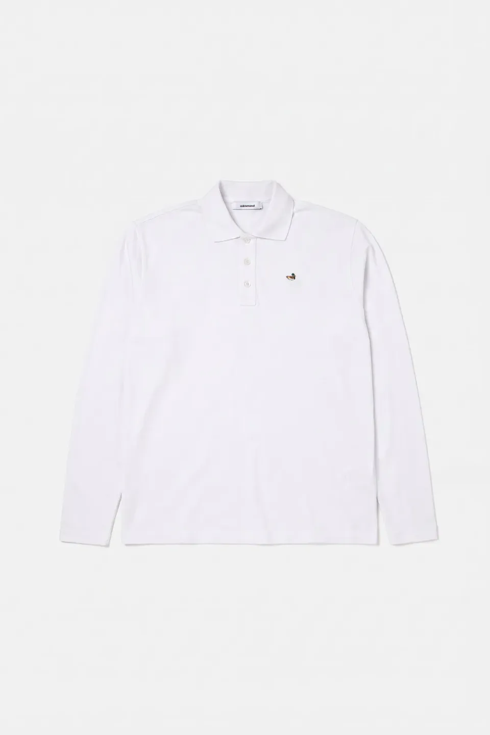 Edmmond Studios Duck Polo LS polo blanc piqué manches