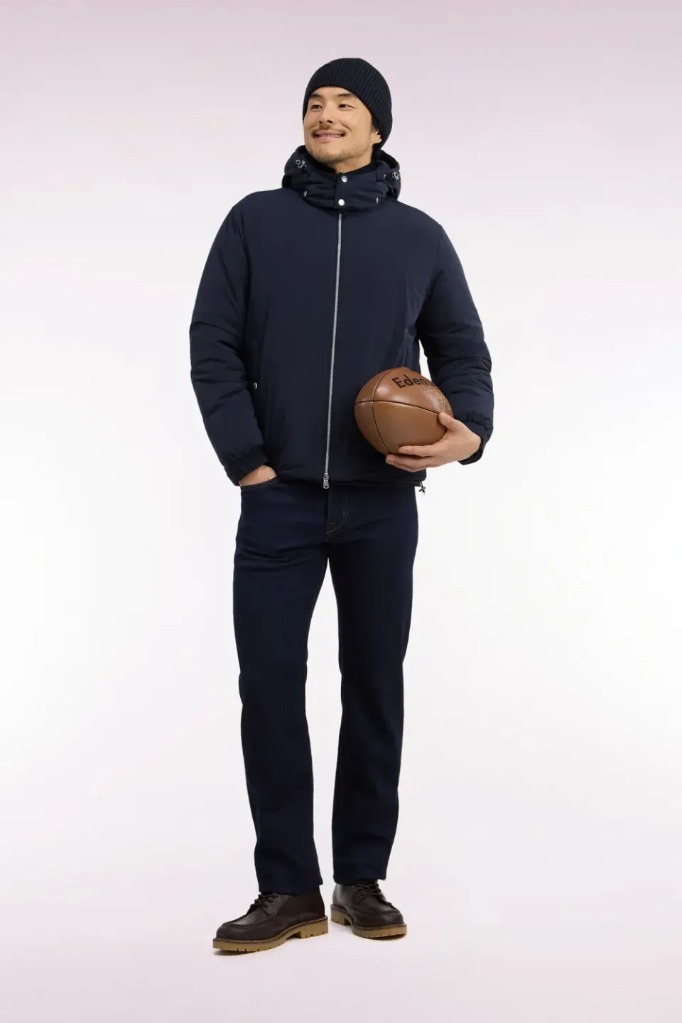Eden Park Club Classique doudoune nylon marine courte homme