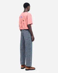 Olow Chuck pantalon denim rayé workwear