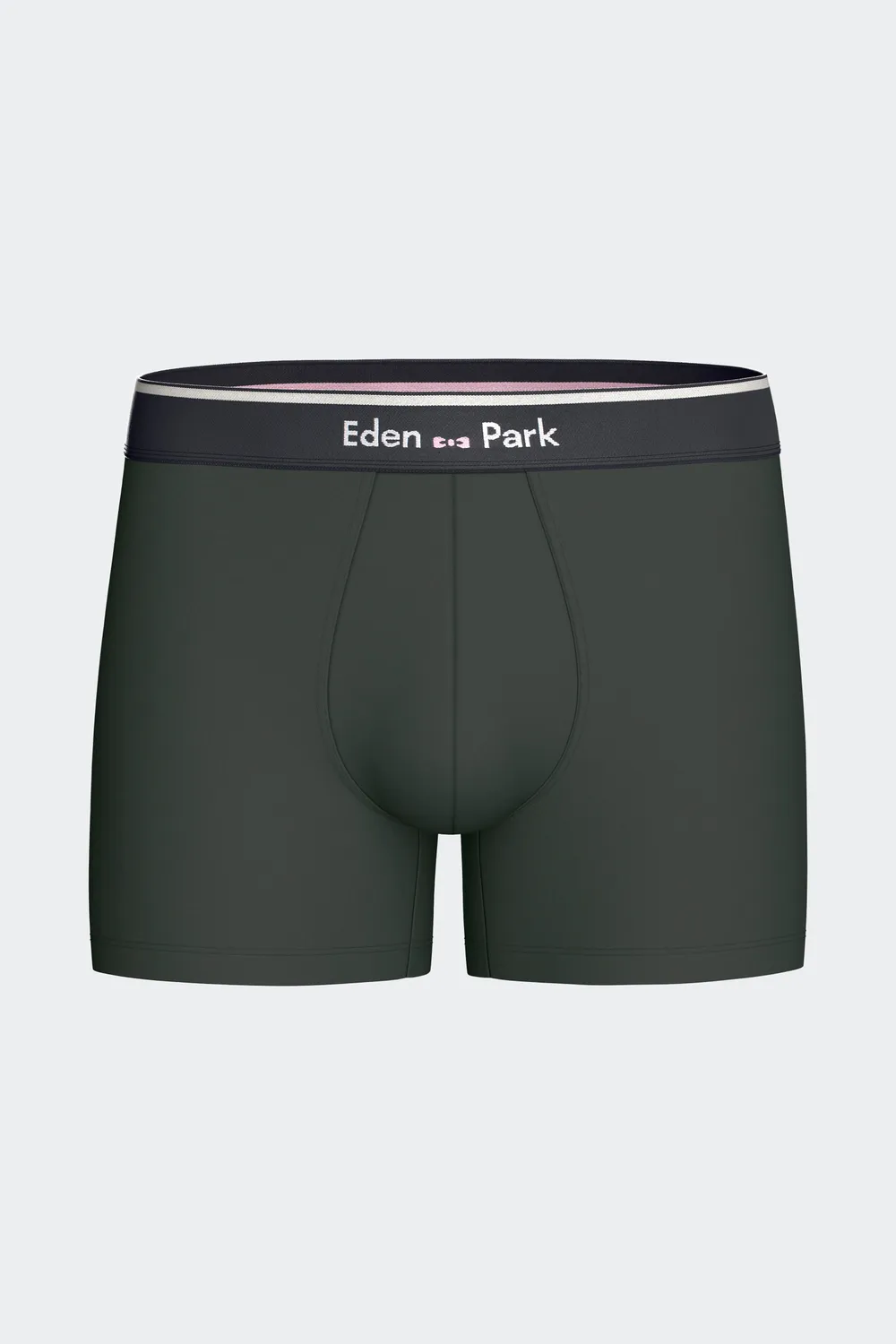 Eden Park lot 2 boxers coton stretch kaki gris graphique