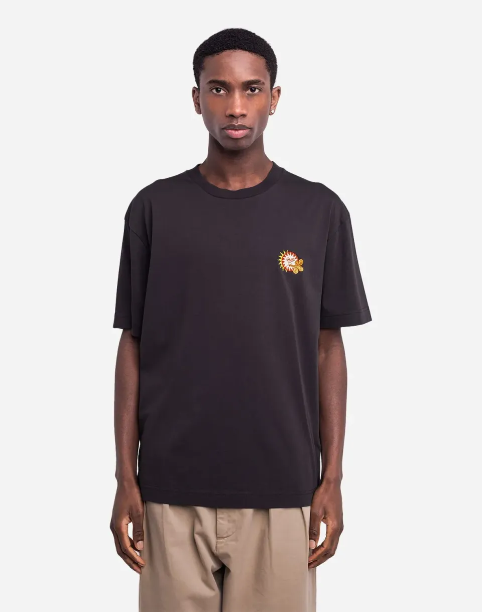 OLOW Weather t-shirt ample noir carbone coton bio