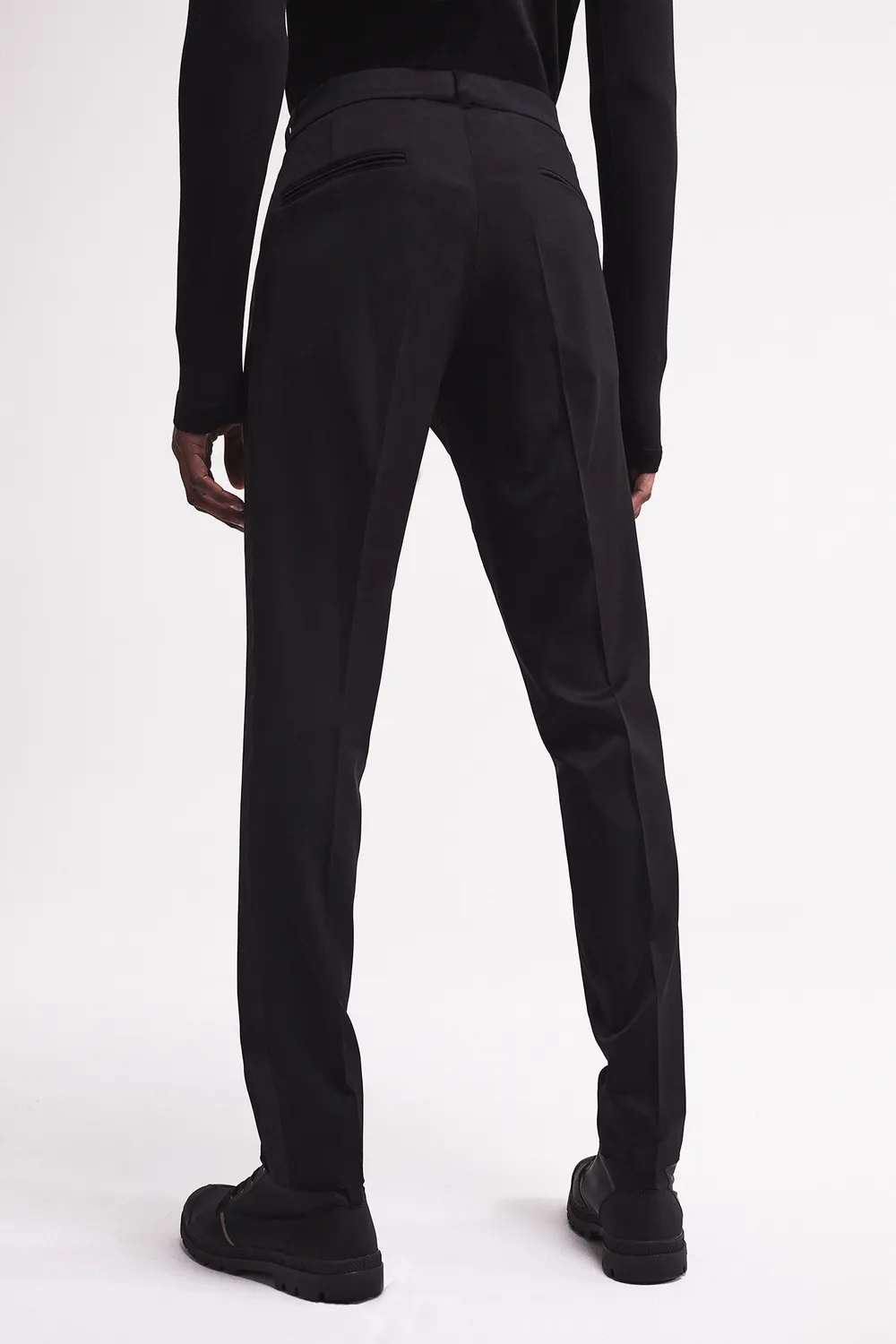 FRENCH DEAL Black Pant pantalon laine noir smoking