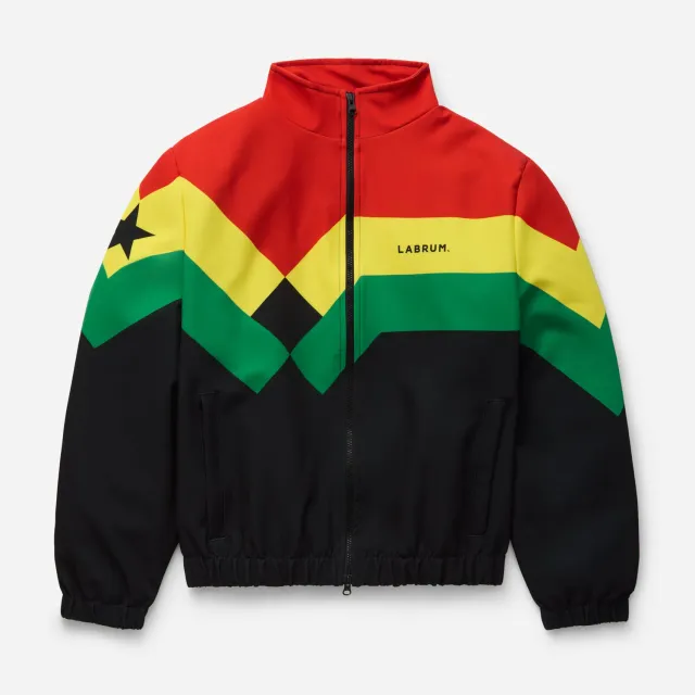 Labrum Ghana veste survêtement homme noir drapeau