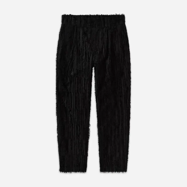 Labrum Black Frayed Striped pantalon homme noir jacquard