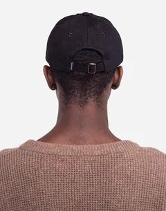 OLOW Flower casquette six pans denim noir coton