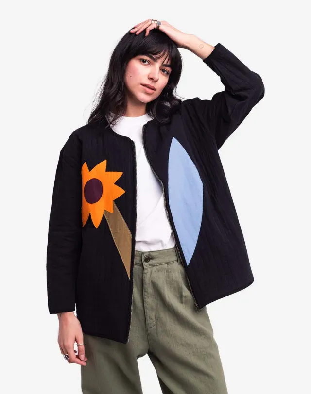 OLOW Ostara sweat zippé noir matelassé