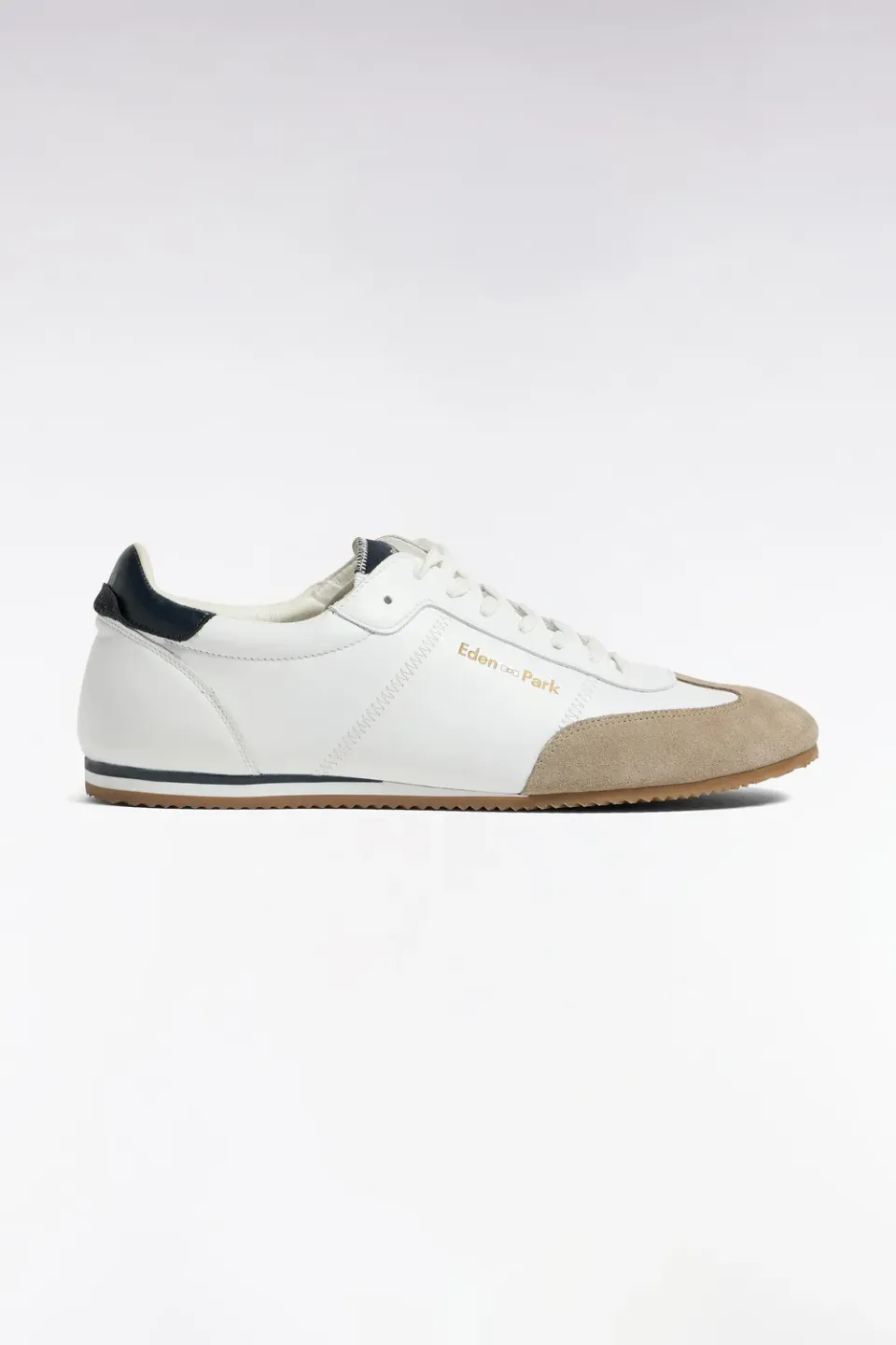 Eden Park baskets basses cuir blanc semelle crème