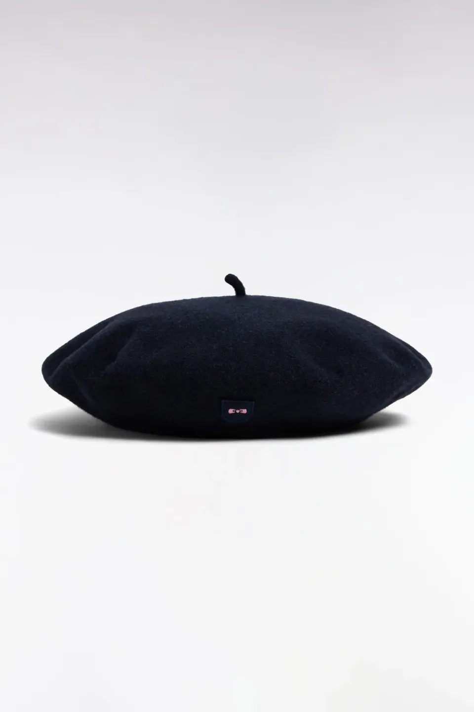 Eden Park béret laine vierge marine badge signature