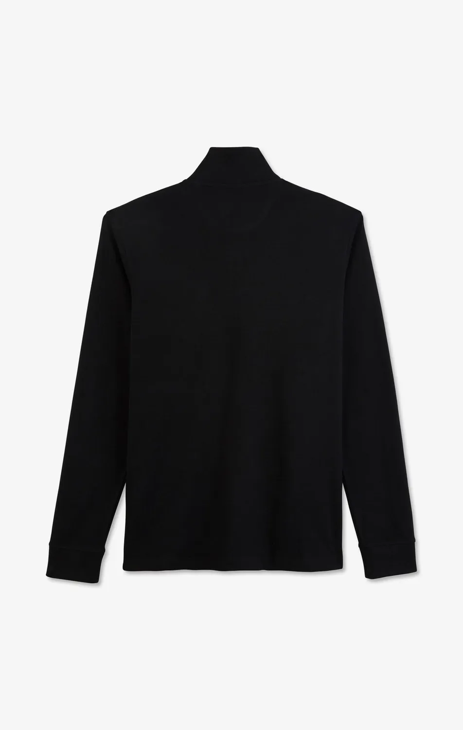 Eden Park polo manches longues noir coton stretch homme