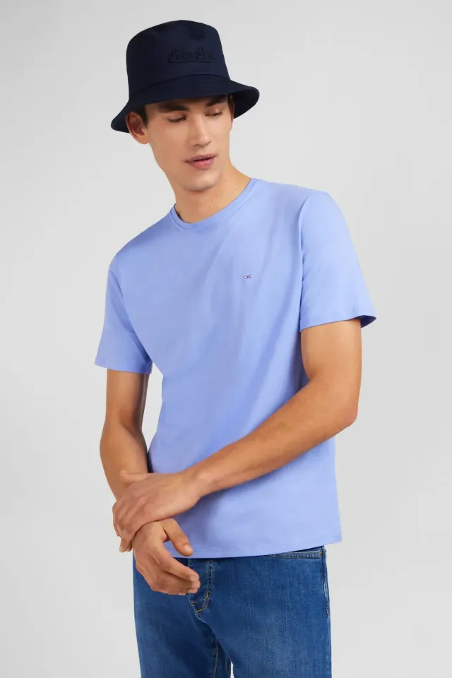 Eden Park PPKNITCE0007 t-shirt homme bleu coton pima