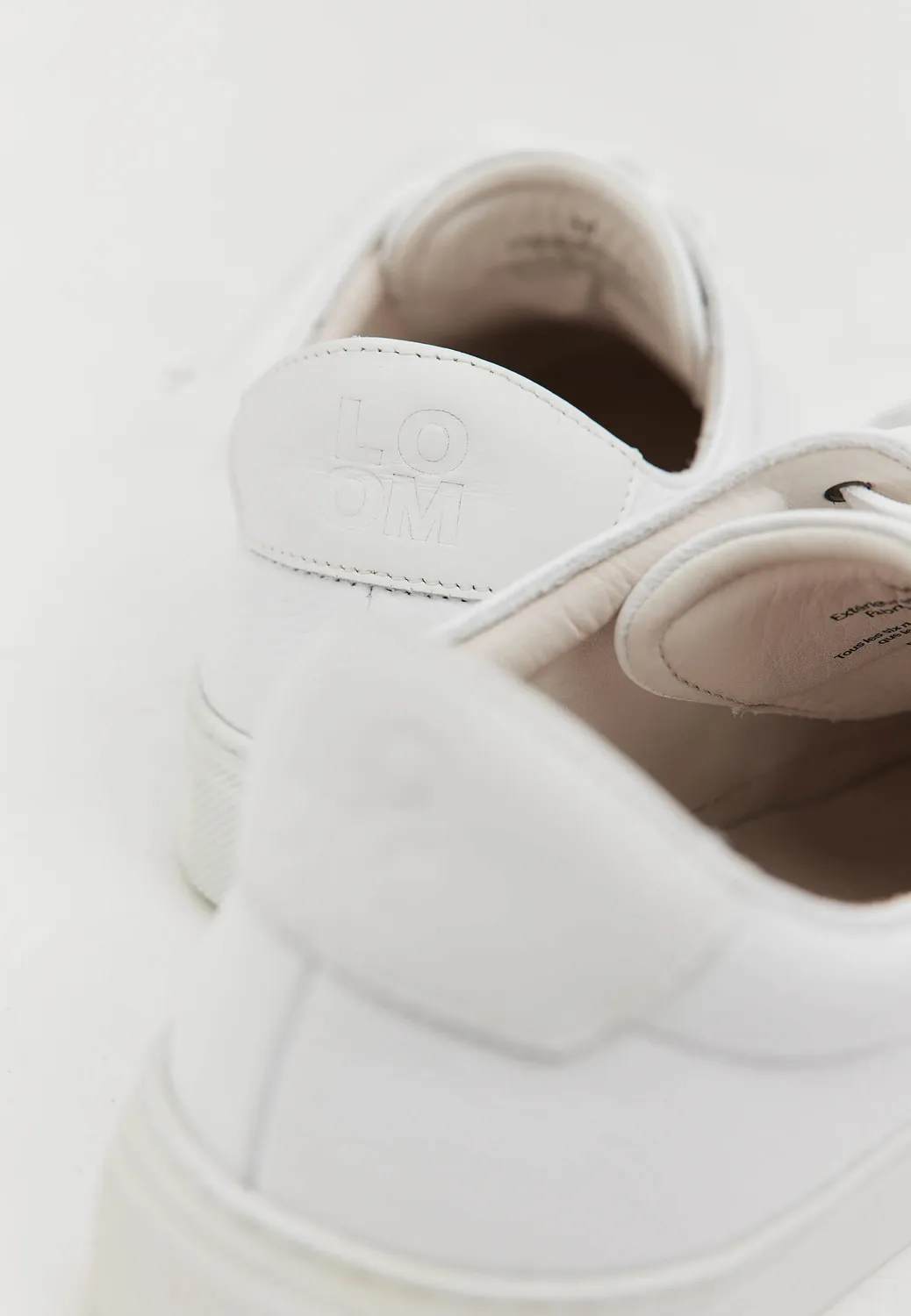 Loom baskets sneakers cuir blanc