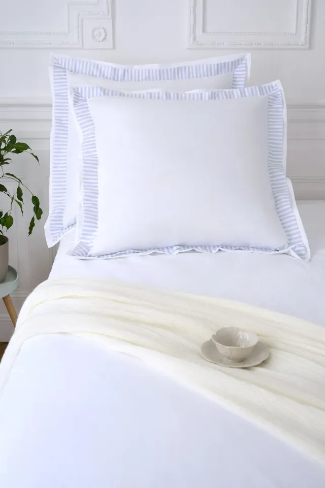Eden Park H25LITTO0005 lot 2 taies 65x65 blanc coton