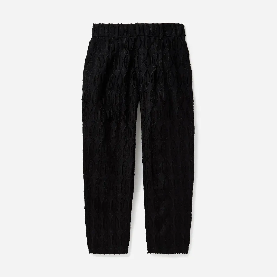 Labrum Black Frayed Monogram pantalon noir jacquard