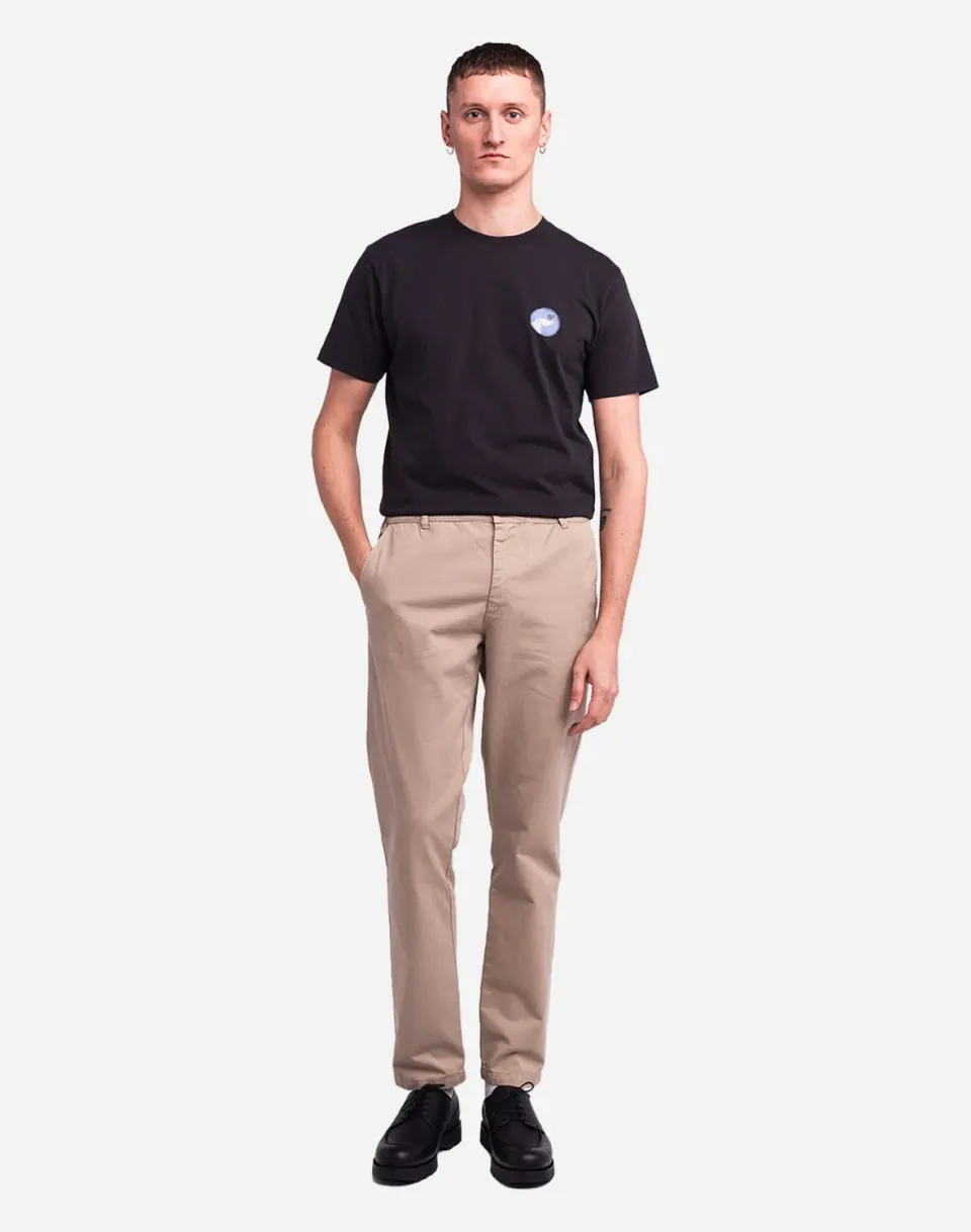 OLOW Chino pantalon beige taille élastique
