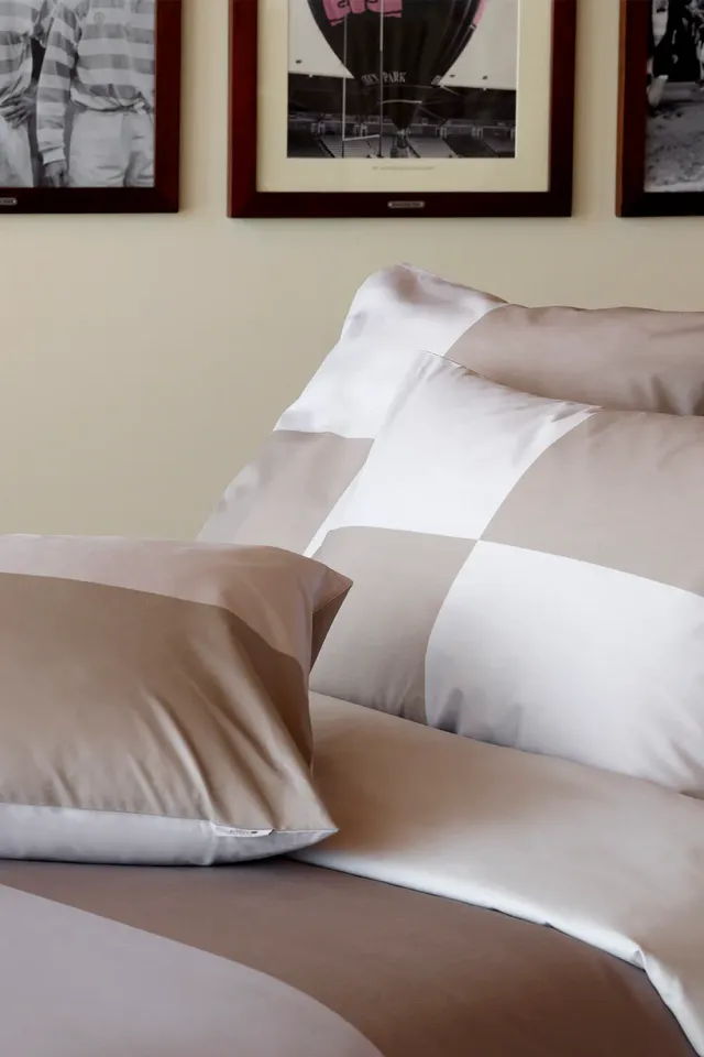 Eden Park housse de couette grise percale Beau plongeon