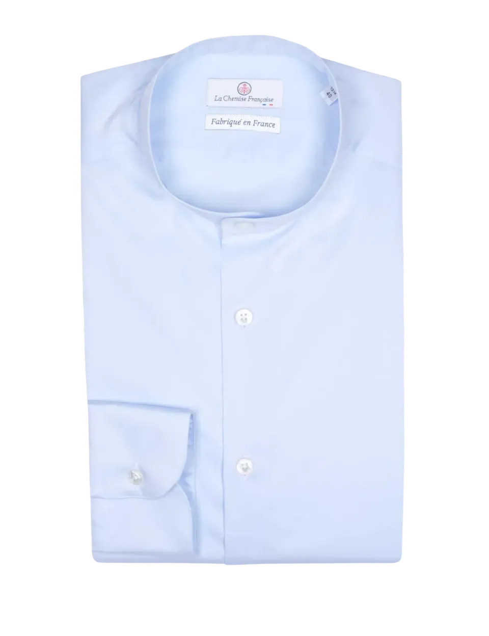 La Chemise Française Bleu Ciel chemise homme popeline col officier