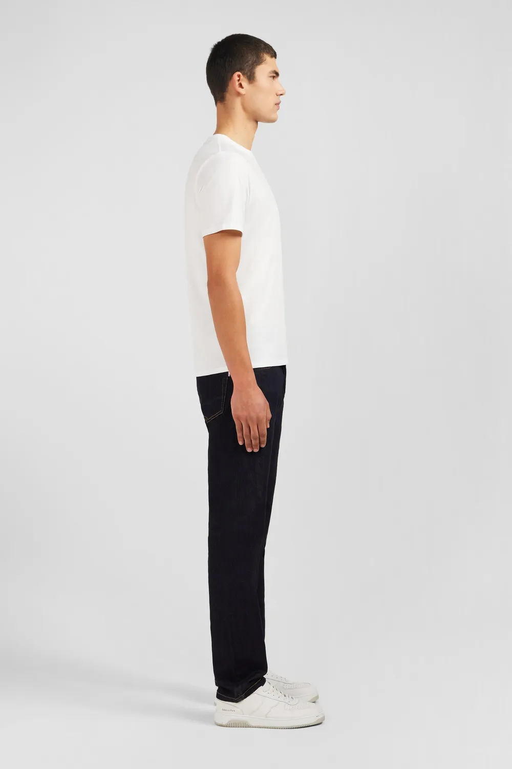 Eden Park t-shirt blanc col rond coton pima