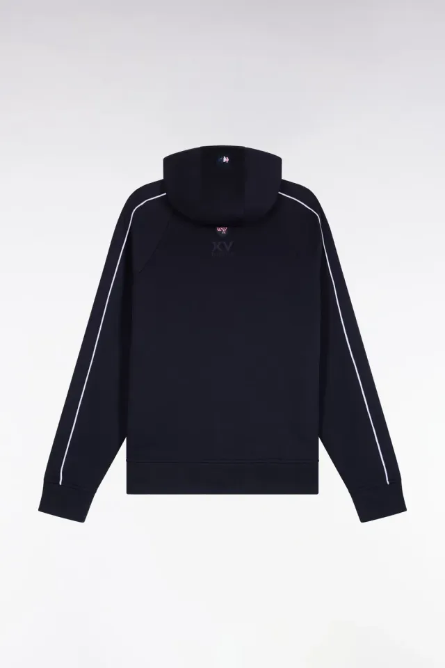 Eden Park XV de France sweat zippé capuche marine coupe droite