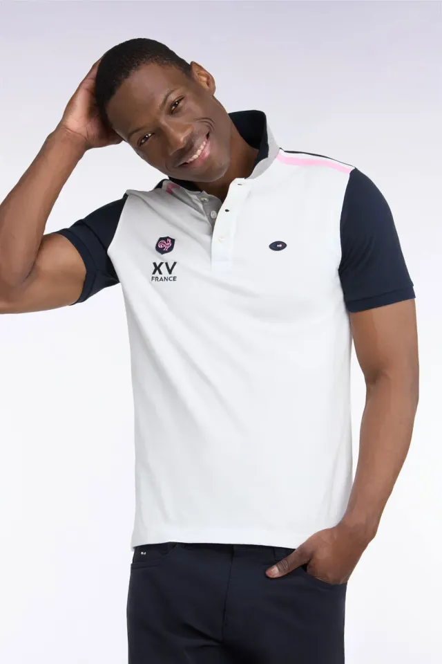 Eden Park XV de France H26MAIPC0040 Polo Blanc Coton