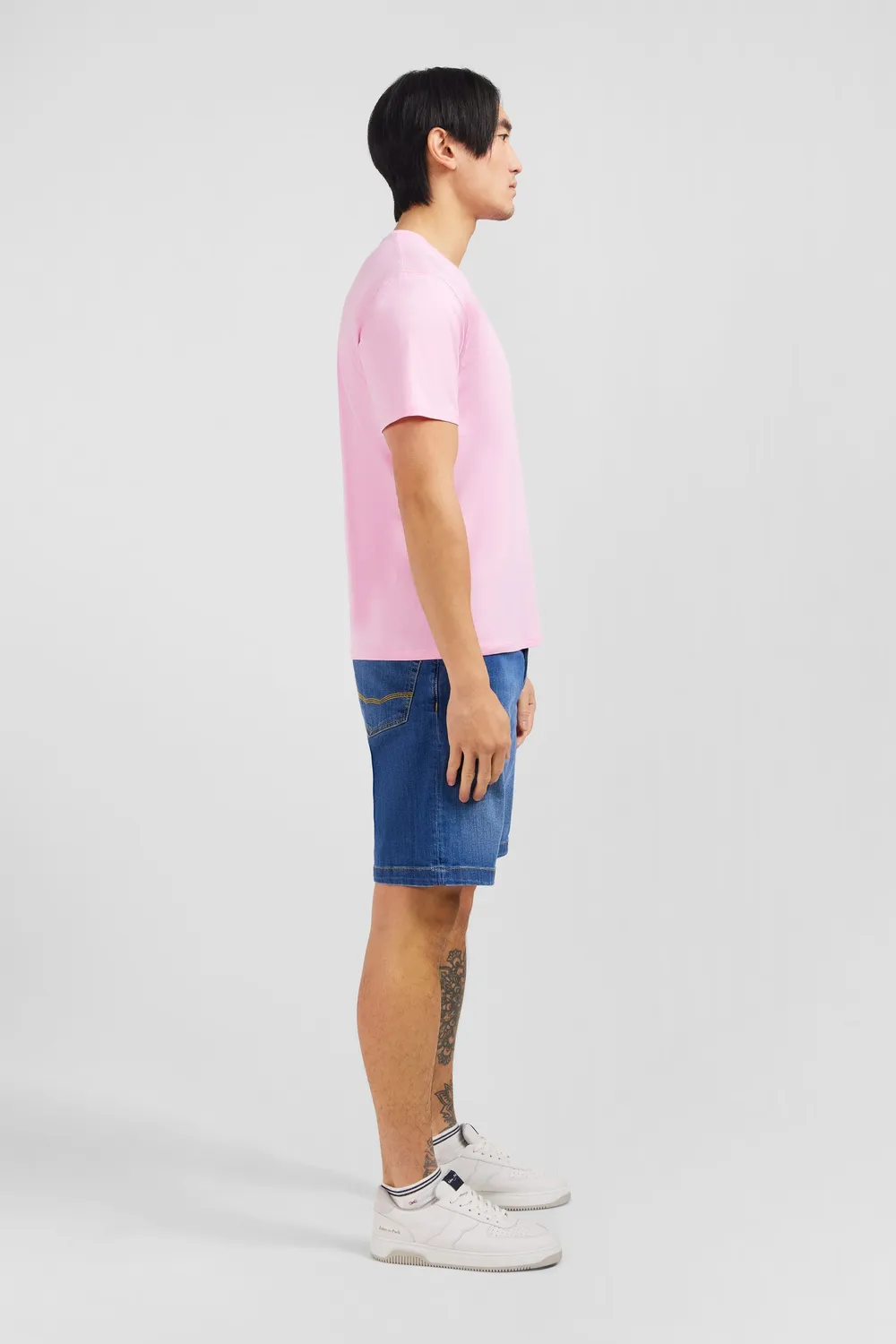 Eden Park t-shirt col V coton rose homme