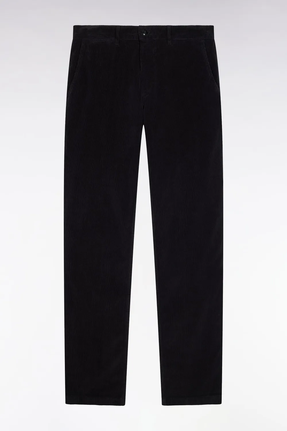 Eden Park chino regular noir velours côtelé sans plis