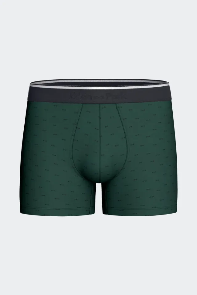 Eden Park boxer coton stretch kaki micromotifs