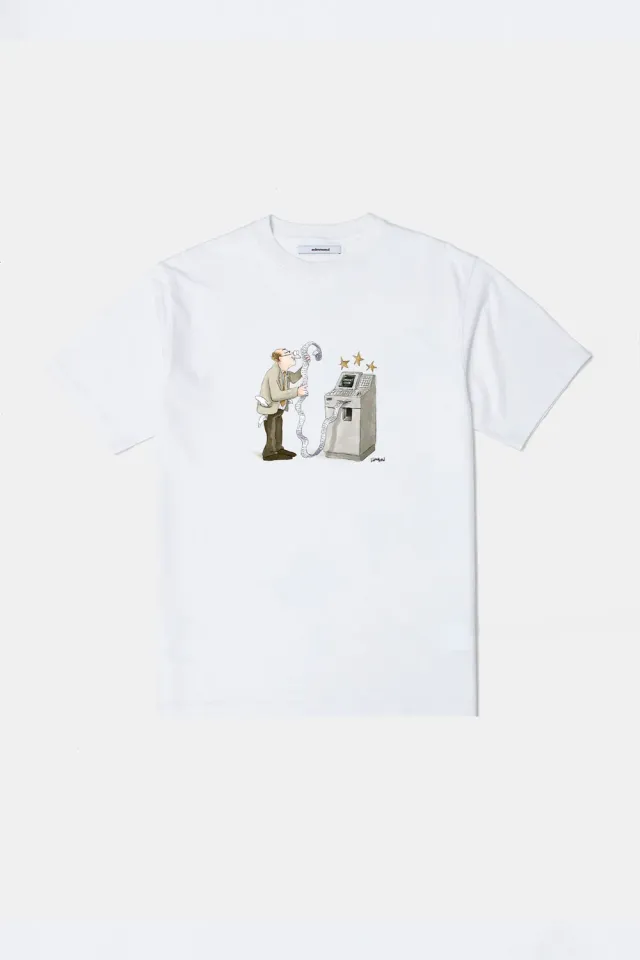 Edmmond Studios Cash t-shirt blanc imprimé 190gr