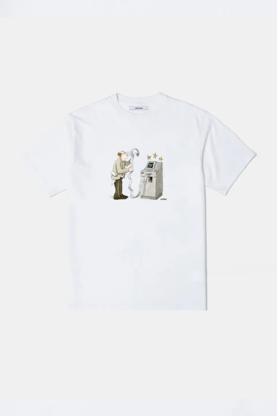 Edmmond Studios Cash t-shirt blanc imprimé 190gr