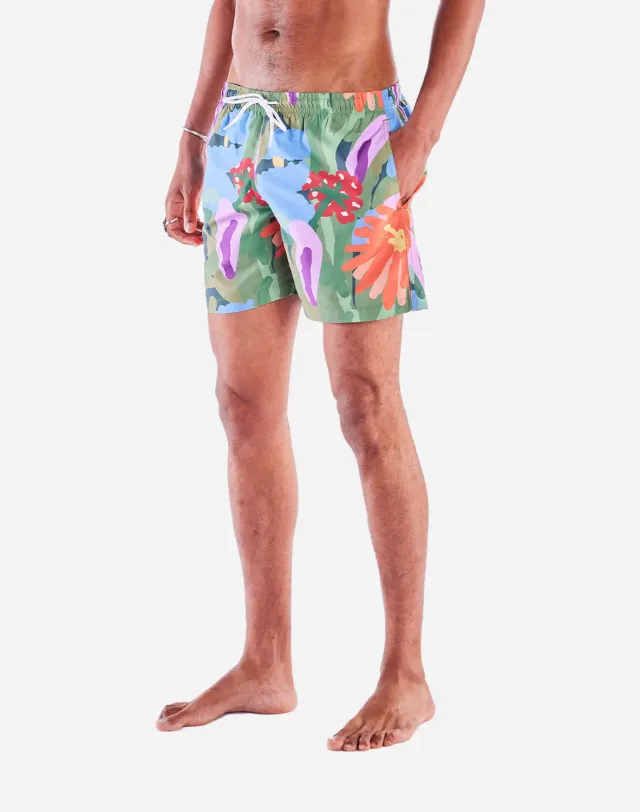 OLOW Wildflowers short de bain multicolore recyclé