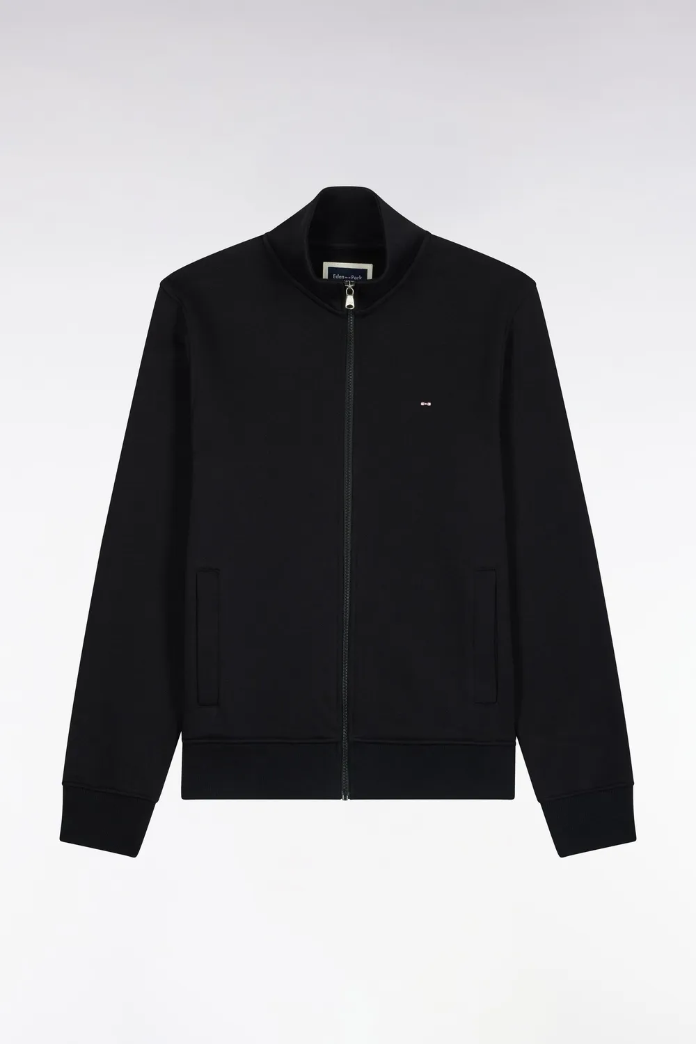 Eden Park sweat zippé noir col camionneur
