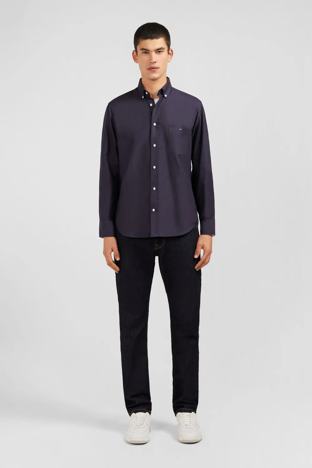 Eden Park chemise homme coton Oxford gris foncé M
