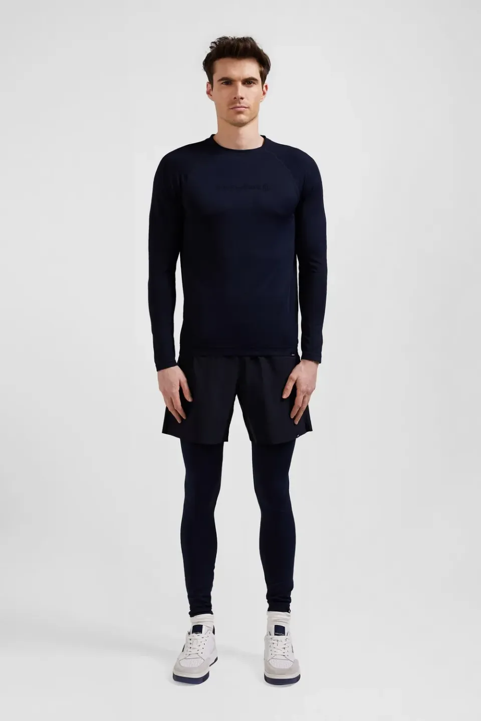 Eden Park short sport bleu marine polyamide homme