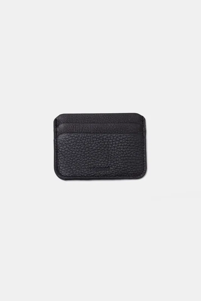 Edmmond Studios Fold porte-cartes cuir noir double matière