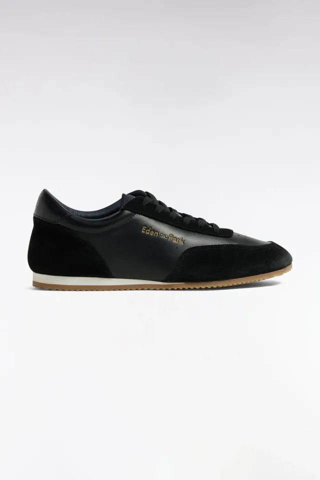 Eden Park Club baskets basses cuir noir femme