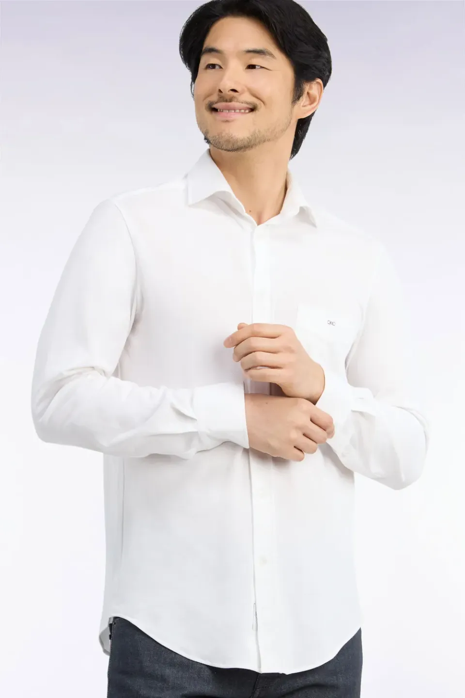 Eden Park Cruise chemise coton blanc coupe droite