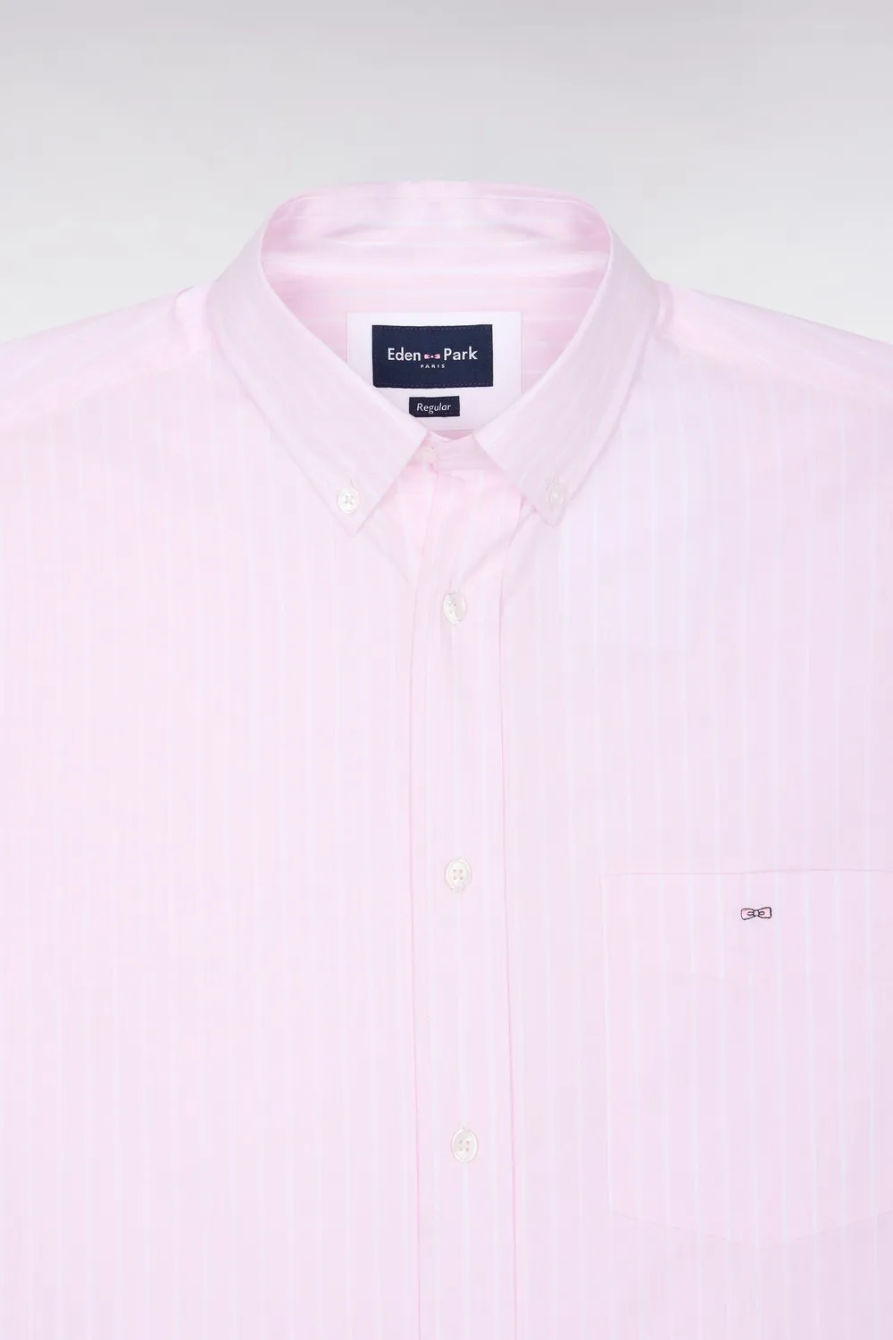 Eden Park Legend chemise homme blanche rayures roses coton