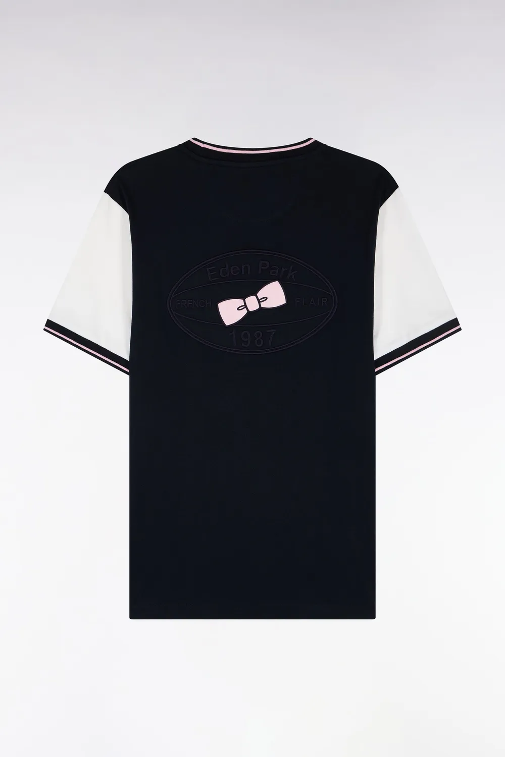 Eden Park Tricolore t-shirt coton marine manches écrues