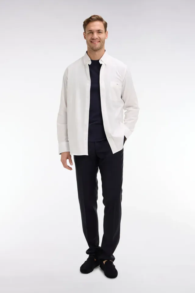 Eden Park chemise blanche coton Oxford homme Regular